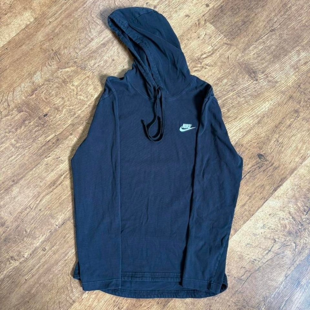 Nike Mens Faded Black Lightweight Embroidered Logo Hoodie Small Sportswear
